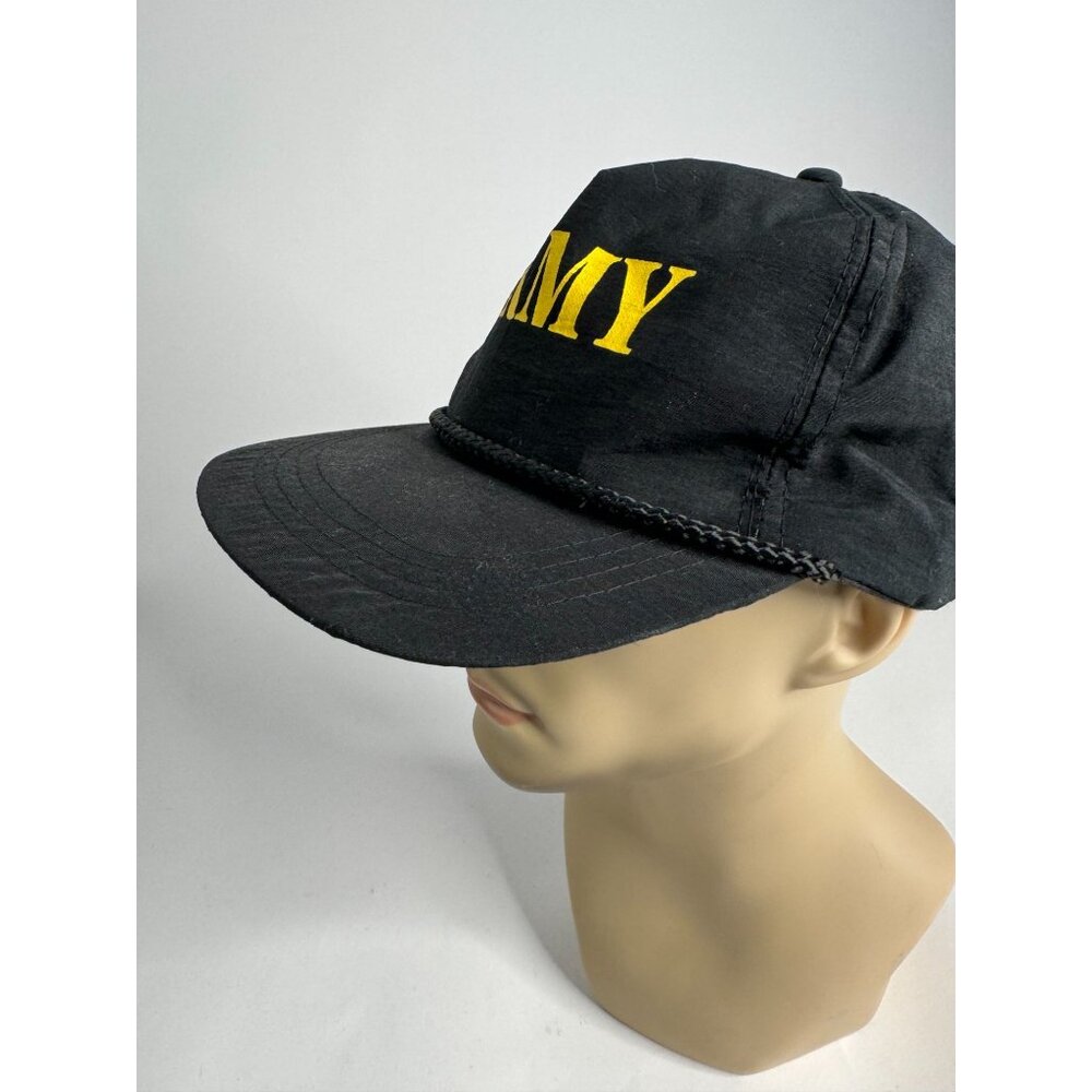 Army Logo Black Nylon Snapback Hat By Yupoong - Picture 13 of 16